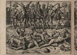 Massacre des Indiens par les Espagnols (gravure de Théodore de Bry)